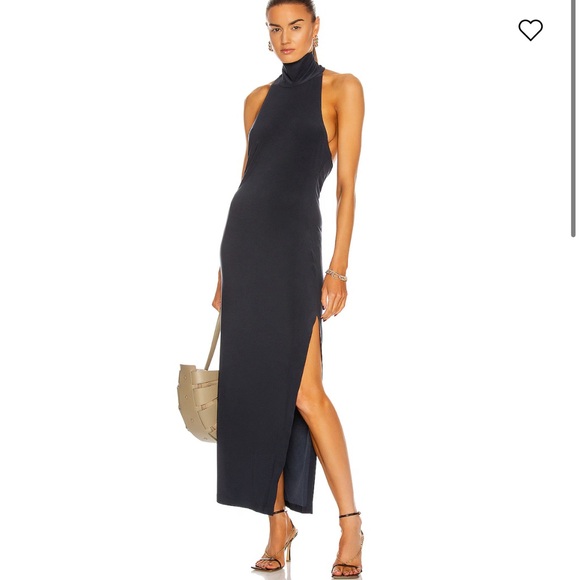 Norma Kamali Pewter Backless Dress - Picture 1 of 5
